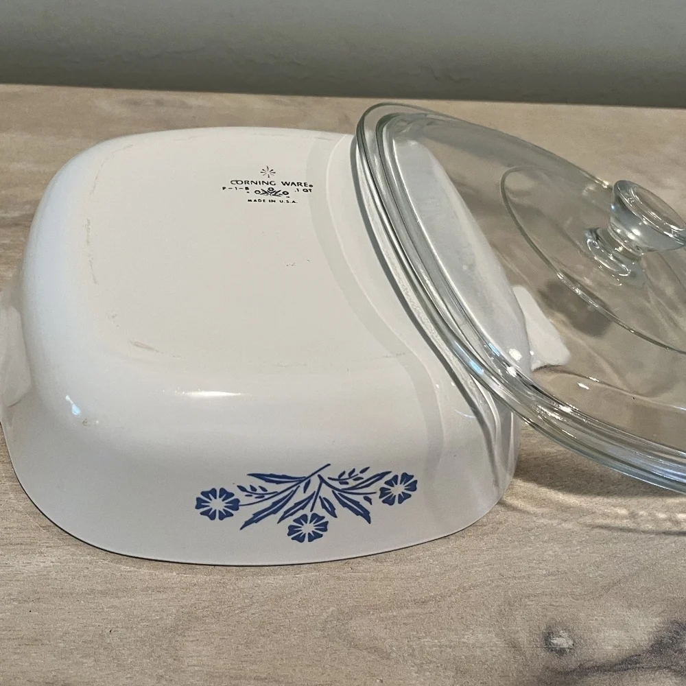 Vintage, Rare Corning Ware P-1-B 1 Qt. Square Casserole With Lid.  Excel…